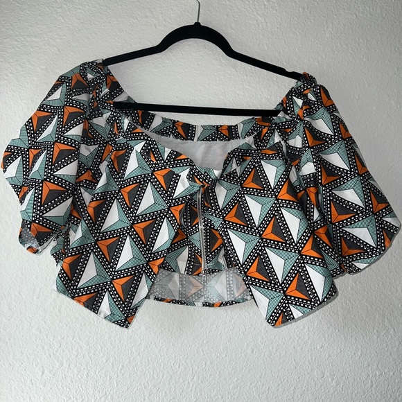Eloquii Studio Printed Crop Multicolor Size 16 - Picture 4 of 11